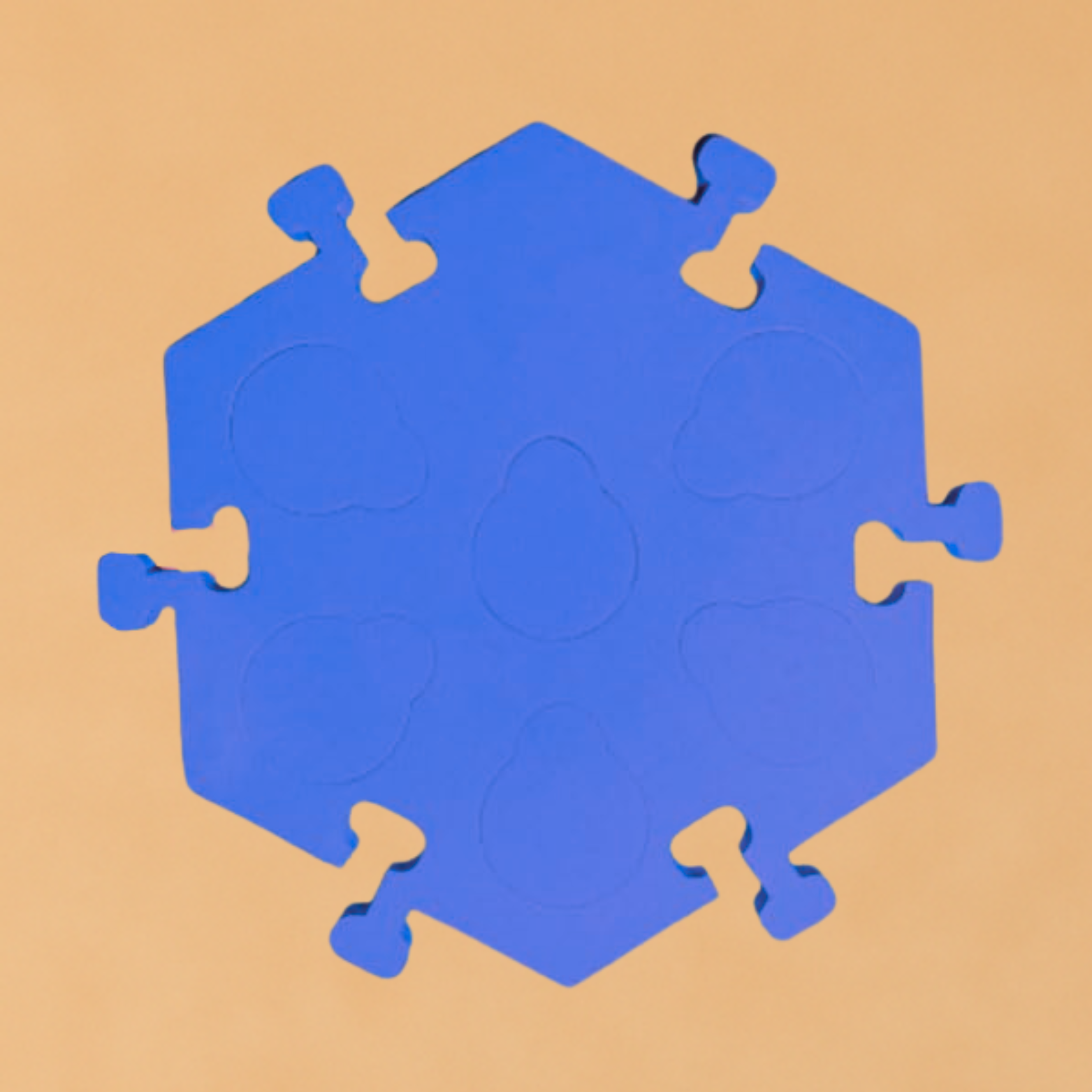 Tapis pour boutons de communication – Compatibles & évolutifs bleu profond