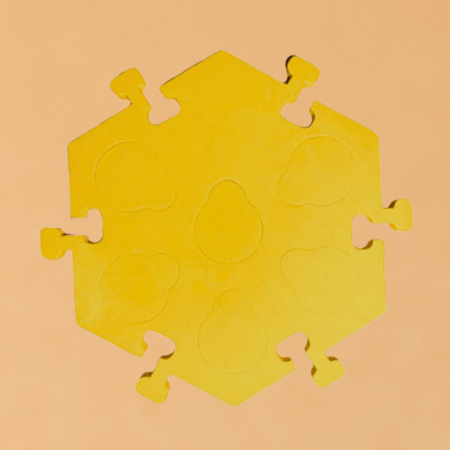 Tapis pour boutons de communication – Compatibles & évolutifs Jaune