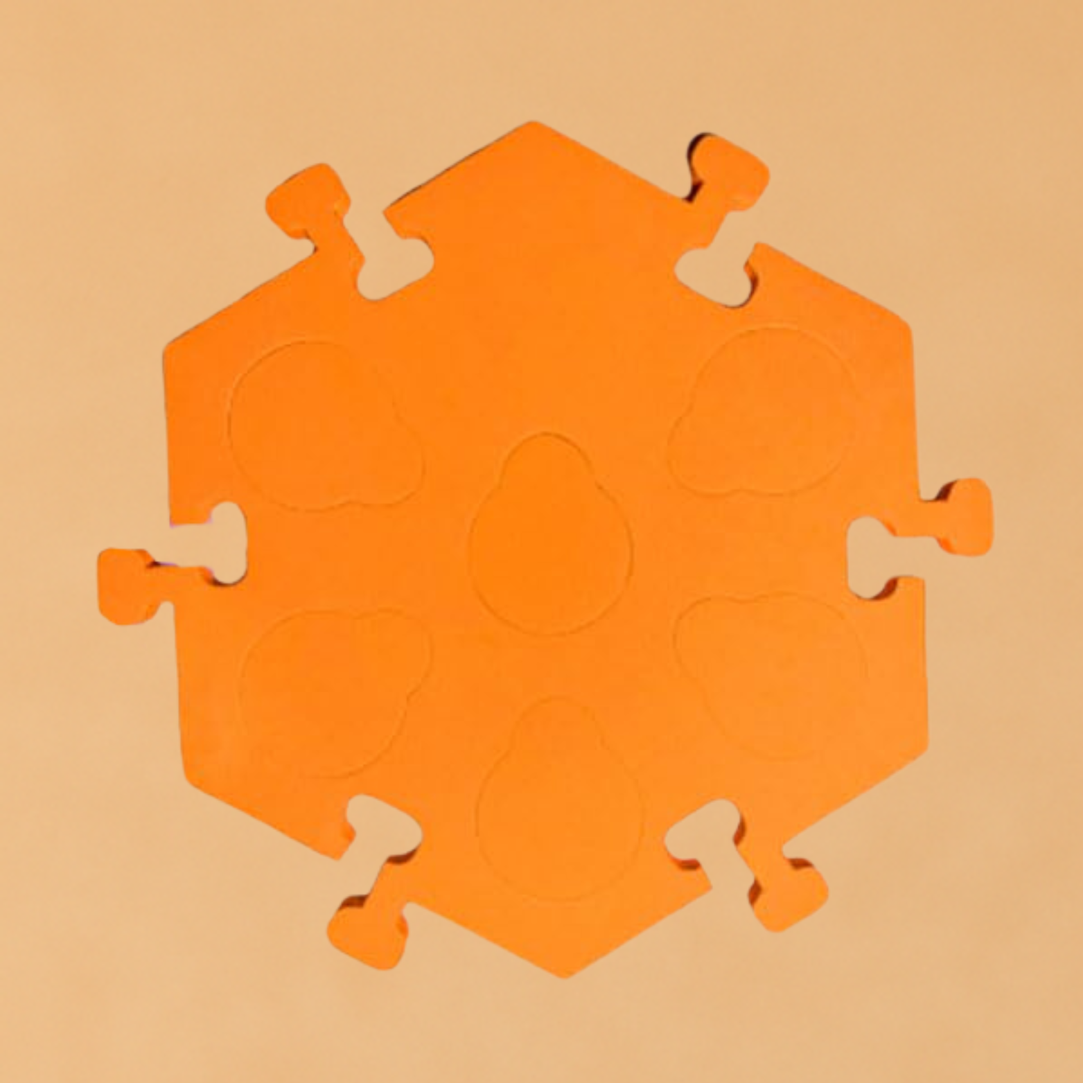 Tapis pour boutons de communication – Compatibles & évolutifs orange