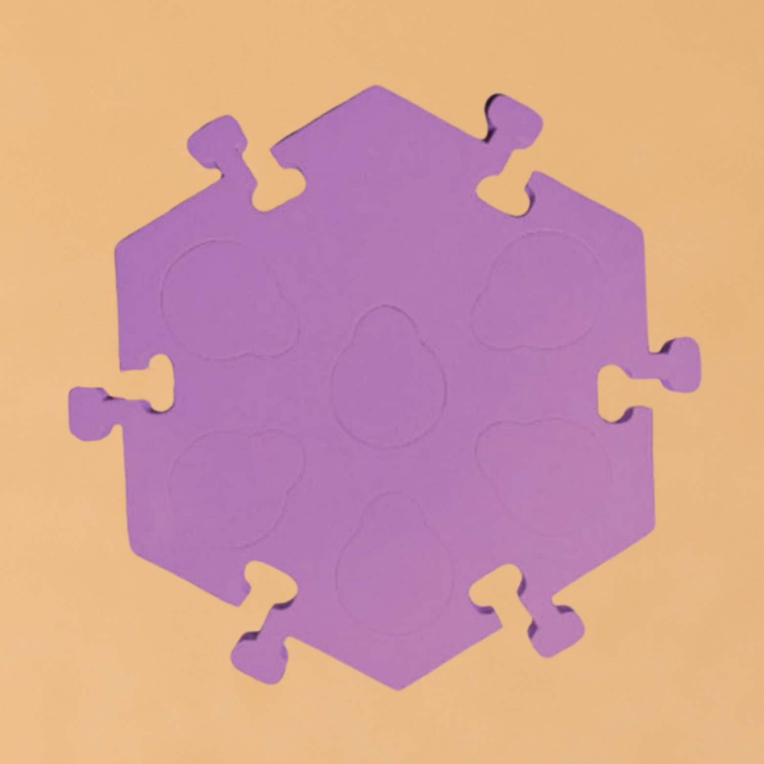 Tapis pour boutons de communication – Compatibles & évolutifs violet